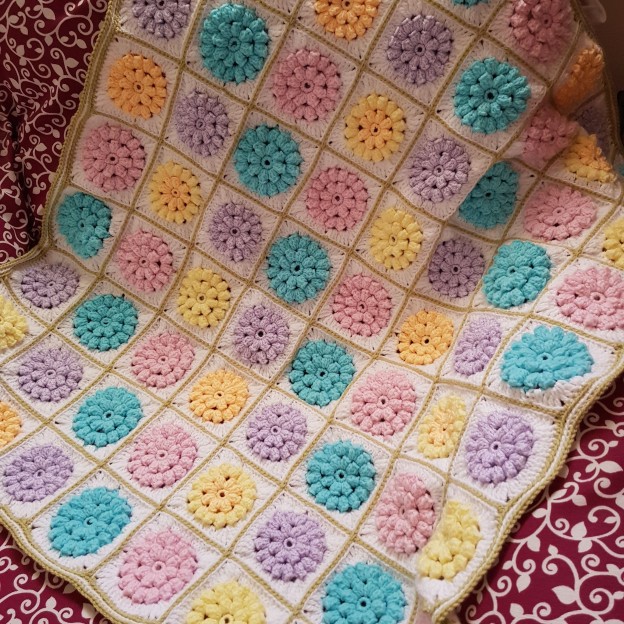 Pastel Flower Baby blanket